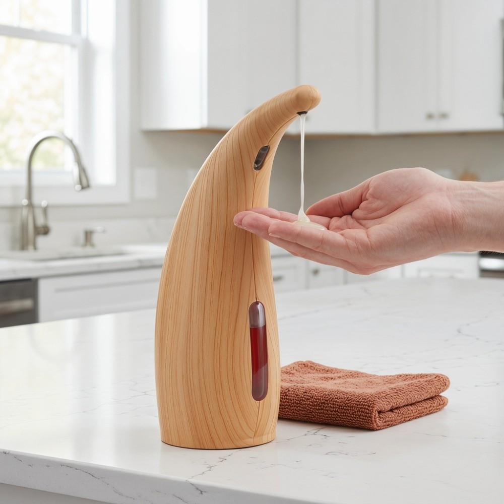 Soap Making Machine - ABS 자동 비누 디스펜서 라이트 우드