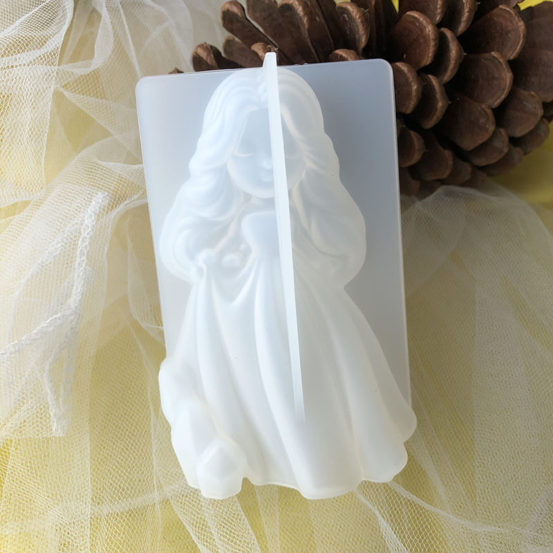 Soap Making Line - 3D 귀여운 공주 실리콘 양초 금형