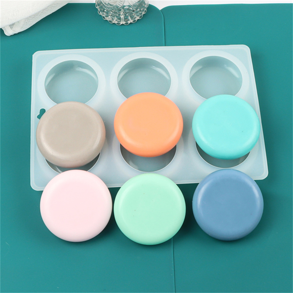 Soap Making Kit For Beginners - 6 구멍 라운드 타원형 실리콘 비누