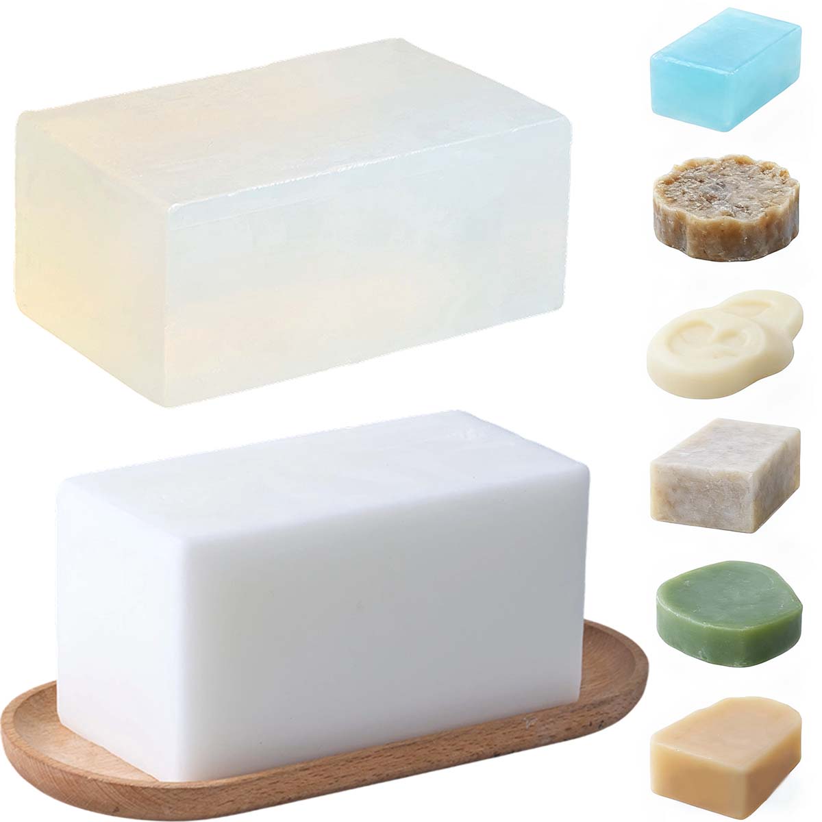 Soap Making Foam - 1000g 투명 백색 비누 베이스 DIY
