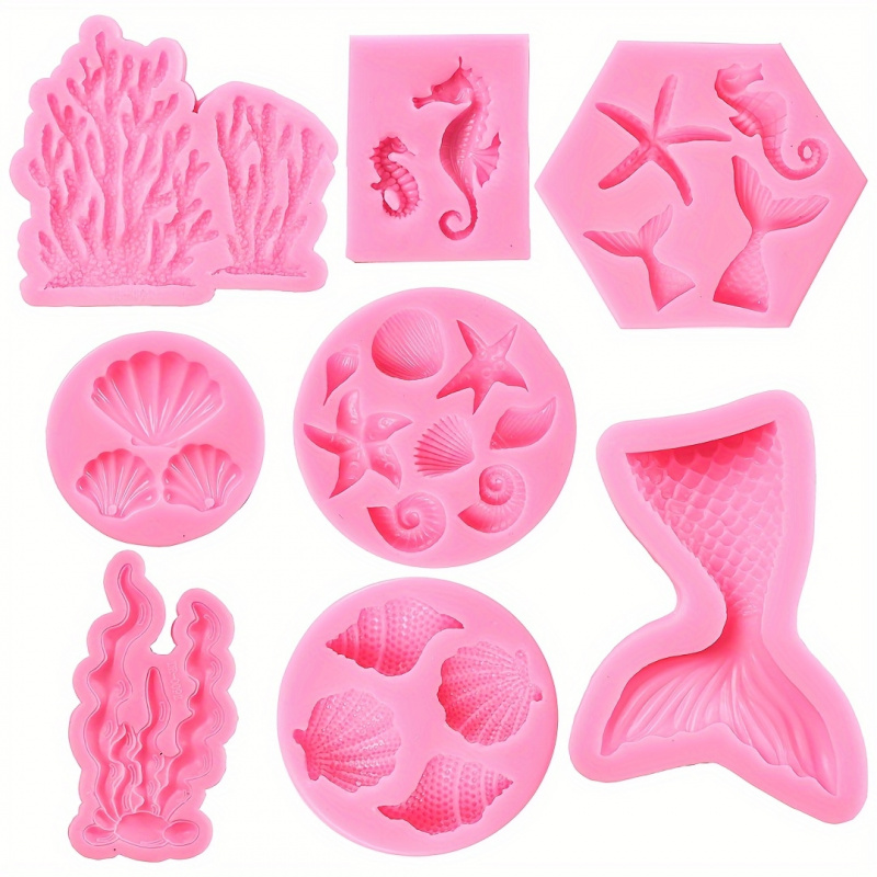 Soap Making Gel - 세트 8개의 요정 모양 실리콘 몰드,