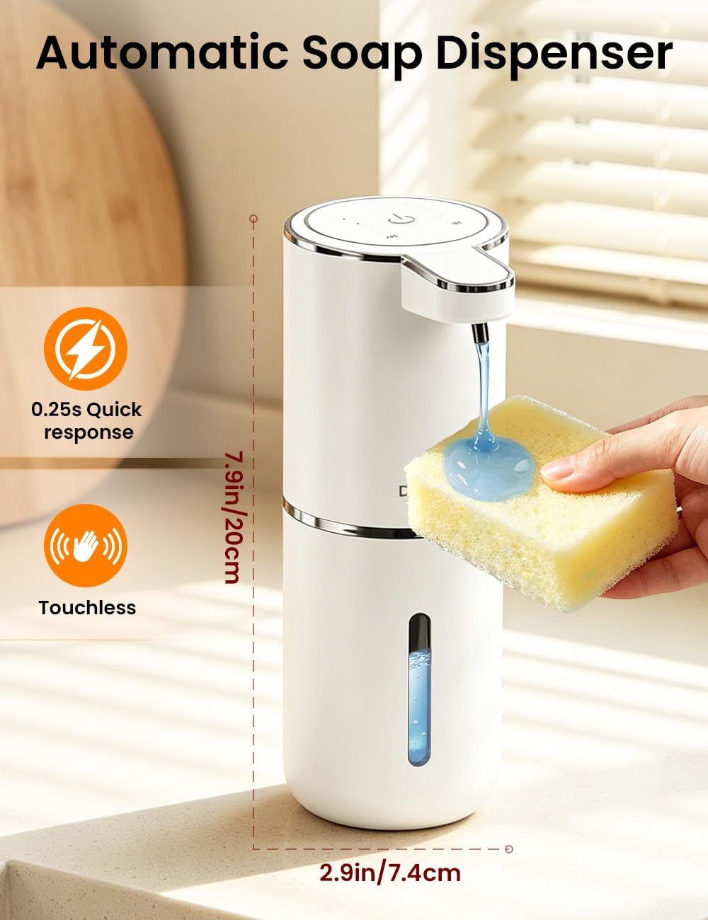 Soap Making Foam - 380ML 용량, 라이트 디스플레이, 4단계 조절