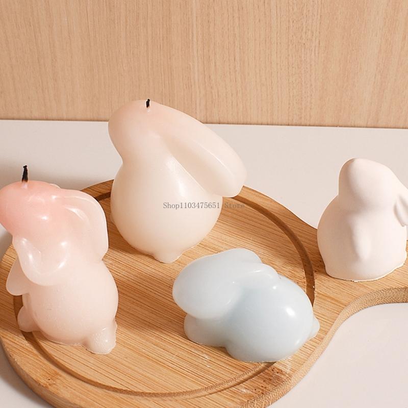 Soap Making Gel - 4Pcs 토끼 실리콘 금형 식품 학년