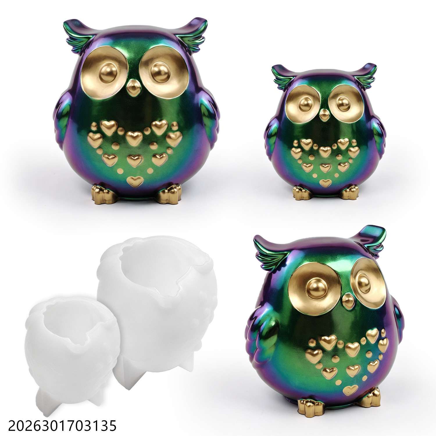 Soap Making Workshop - 올빼미 실리콘 몰드 3D 새 모양