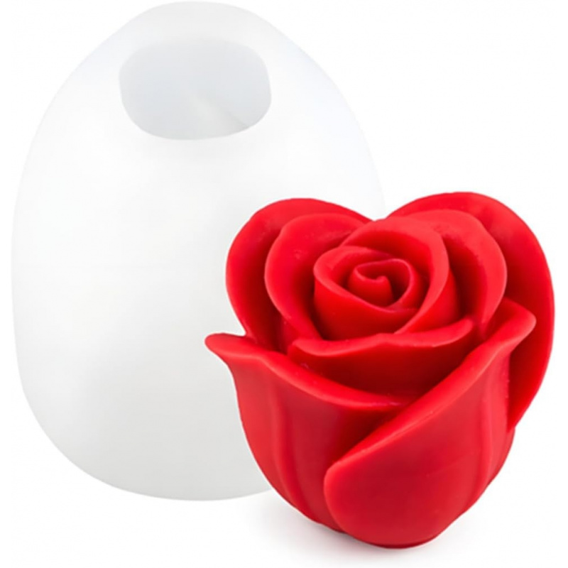 Soap Making Gel - 1개 3D 로즈 실리콘 몰드, 양초,
