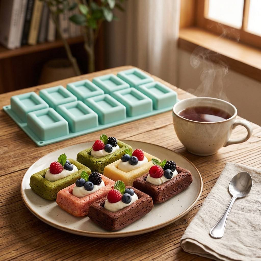 논스틱 10홀 직사각형 실리콘 베이킹 몰드 유연한 테두 - Soap Making Line 리뷰 및 가격