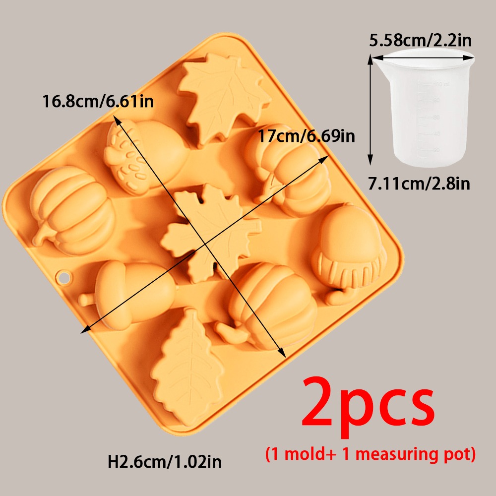 2개 DIY 제작 도구 호박, 도토리, 단풍잎, 참나무 - Soap Making Jug 리뷰 및 가격