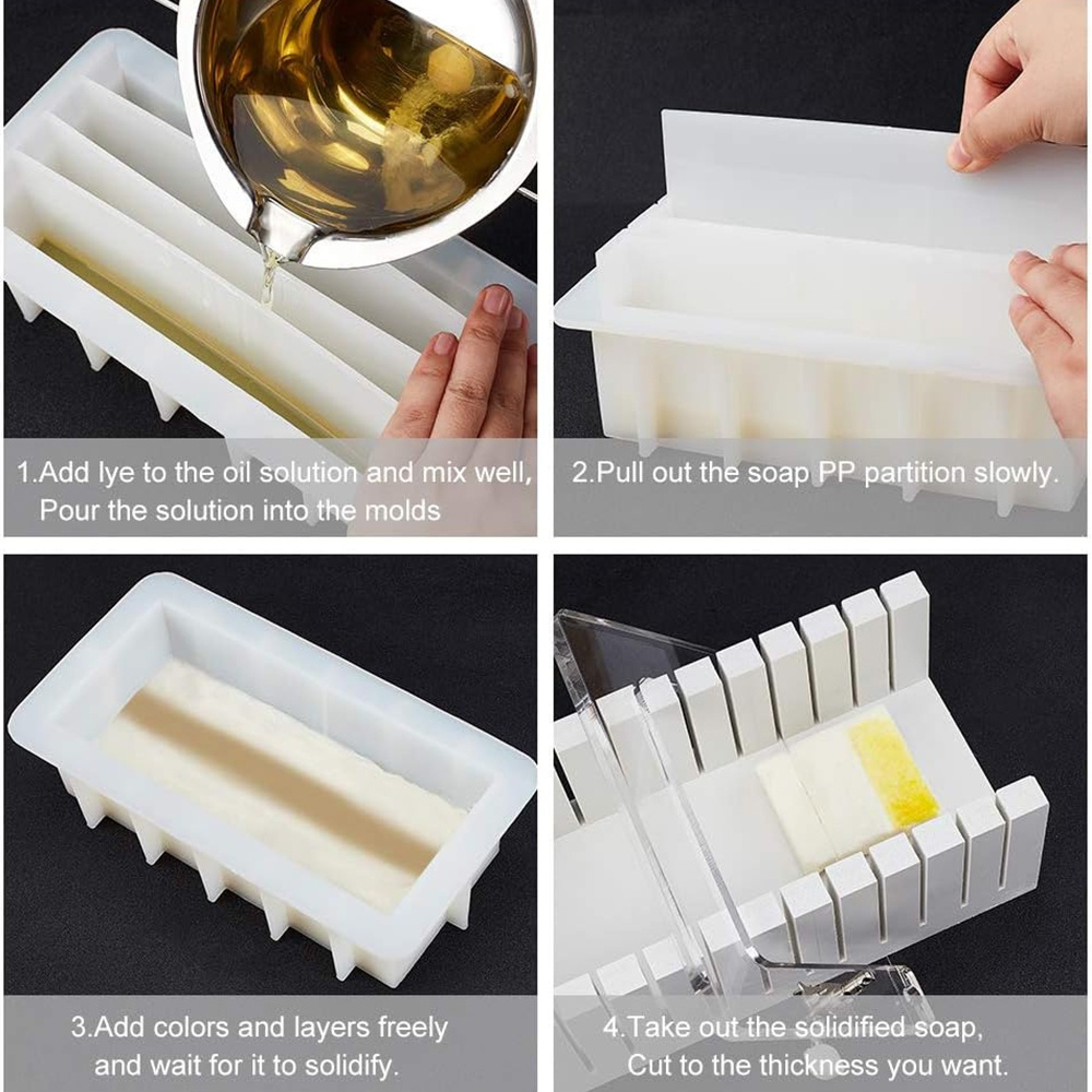 42온스 실리콘 비누 몰드 (5개 아크릴 칸막이 포함) - Soap Making Items 리뷰 및 가격