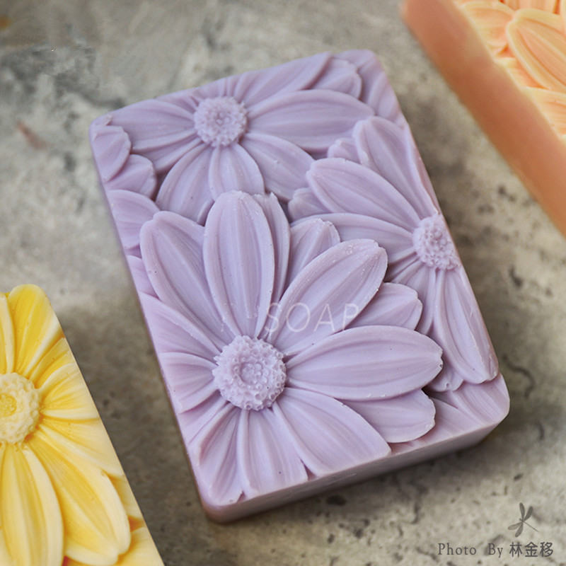 최신!! !3d 우아한 해바라기 비누 금형 직사각형 실 - Soap Making Line 리뷰 및 가격