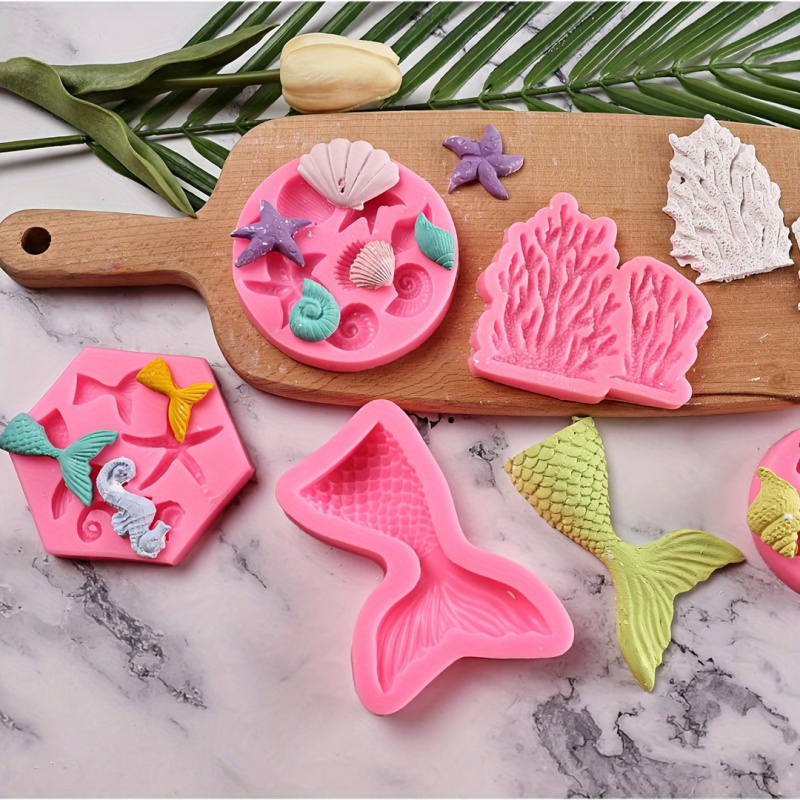 세트 8개의 요정 모양 실리콘 몰드, 바다 테마 초콜릿 - Soap Making Gel 리뷰 및 가격