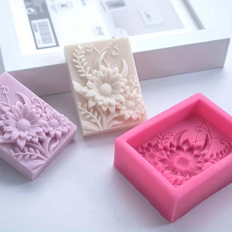 3D 꽃 사각형 비누 실리콘 금형 직사각형 수제 향기로 - Soap Making Line 리뷰 및 가격