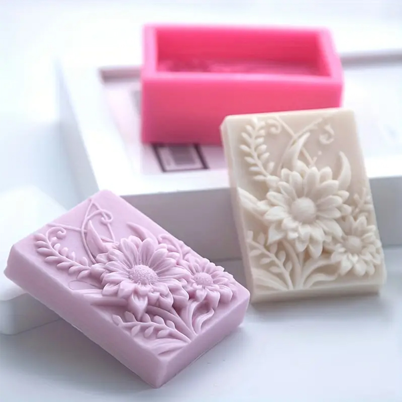 3D 꽃 사각형 비누 실리콘 금형 직사각형 수제 향기로 - Soap Making Line 리뷰 및 가격