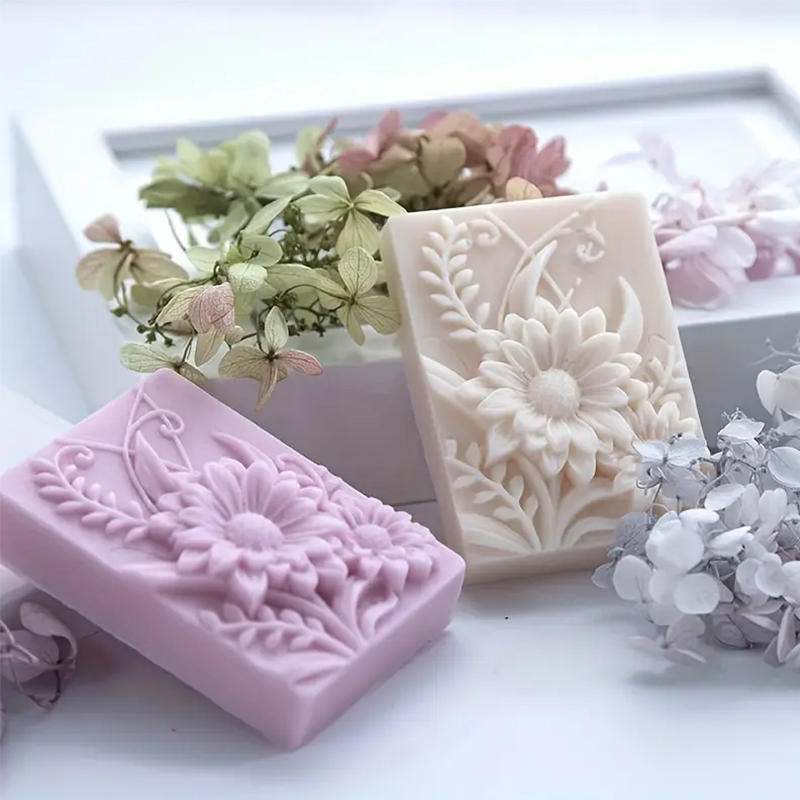 3D 꽃 사각형 비누 실리콘 금형 직사각형 수제 향기로 - Soap Making Line 리뷰 및 가격