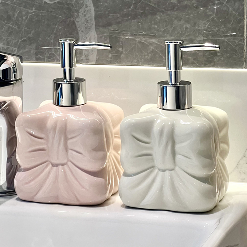 귀여운 리본 모양 세라믹 병, 리본 모양 액체 비누 디 - Soap Making Jug 리뷰 및 가격