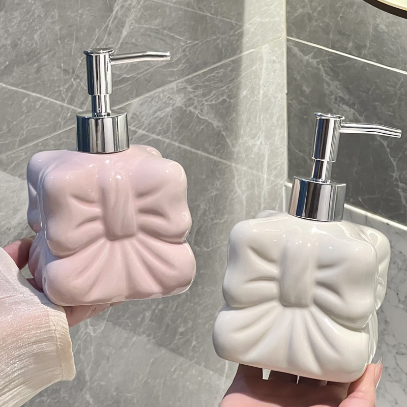 귀여운 리본 모양 세라믹 병, 리본 모양 액체 비누 디 - Soap Making Jug 리뷰 및 가격
