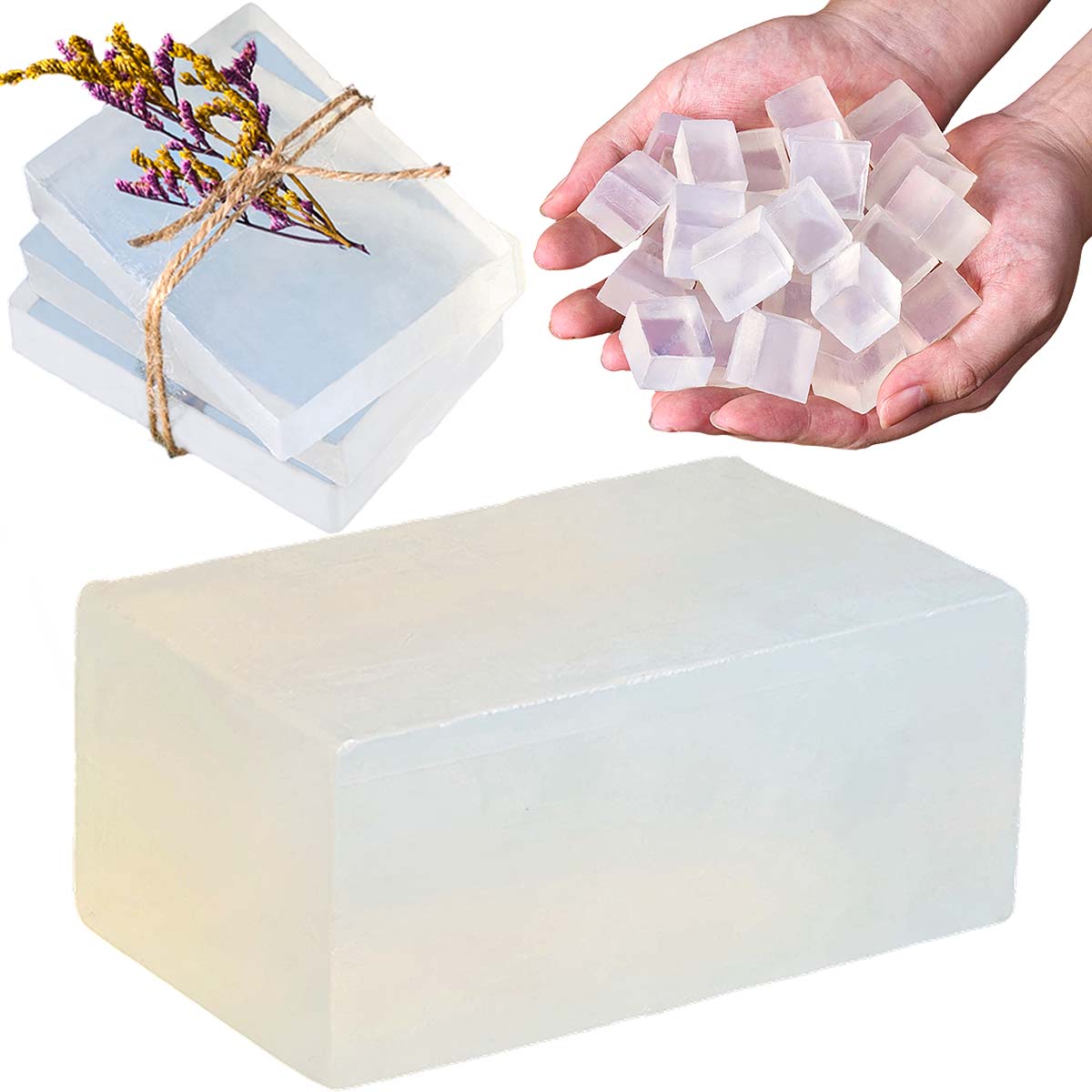 투명한 흰색 글리세린 비누 베이스 DIY 유기농 비건  - Soap Making Glycerin 리뷰 및 가격