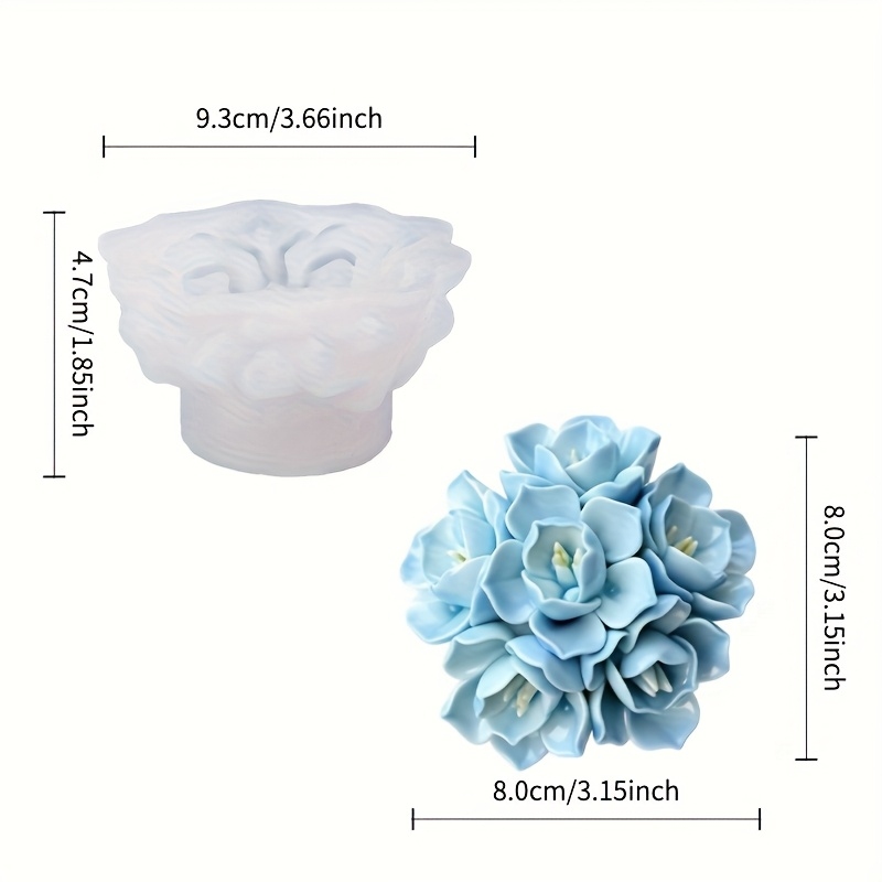 1개의 수국 양초 실리콘 몰드, 양초, 비누, 레진 공 - Soap Making Workshop 리뷰 및 가격