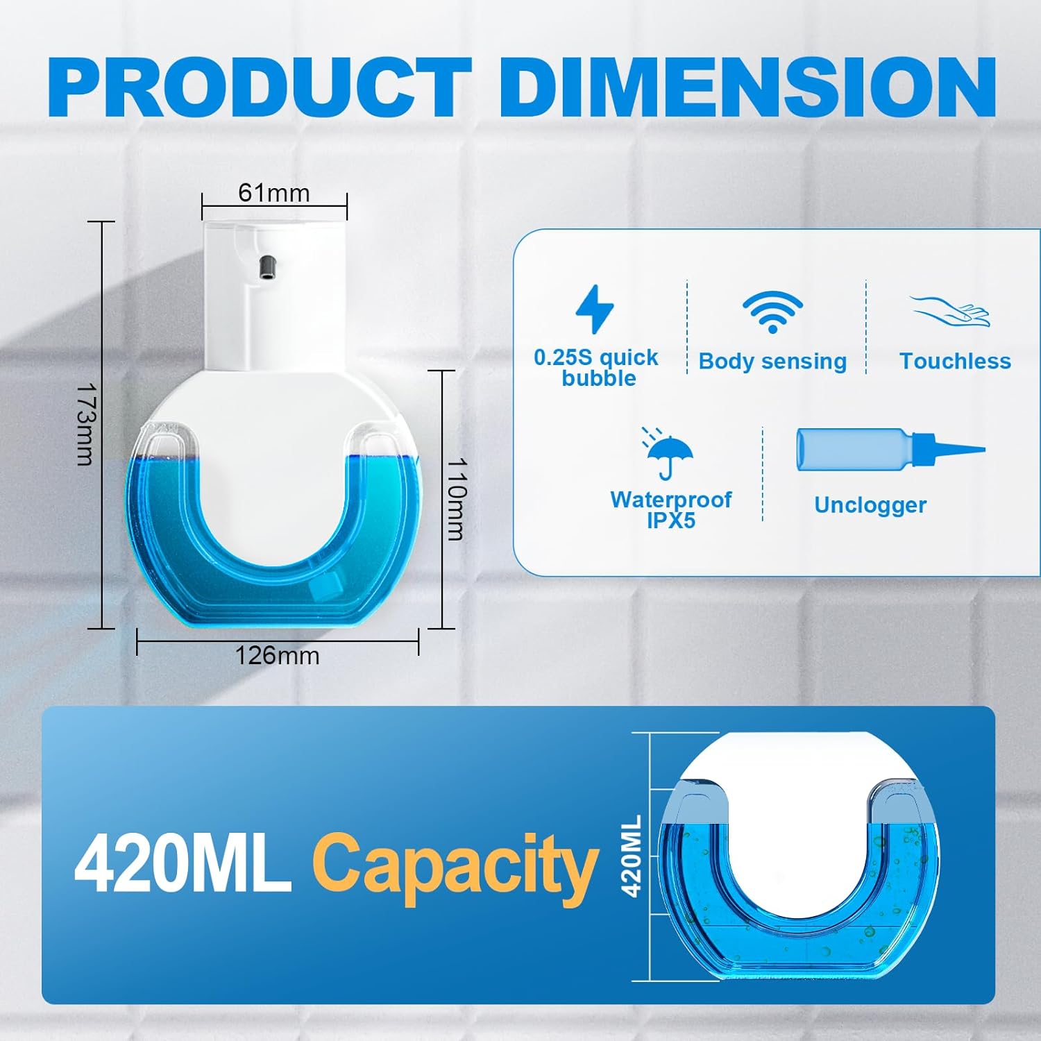 420ML 대용량 터치리스 데스크탑 또는 벽걸이형 IP - Soap Making Foam 리뷰 및 가격