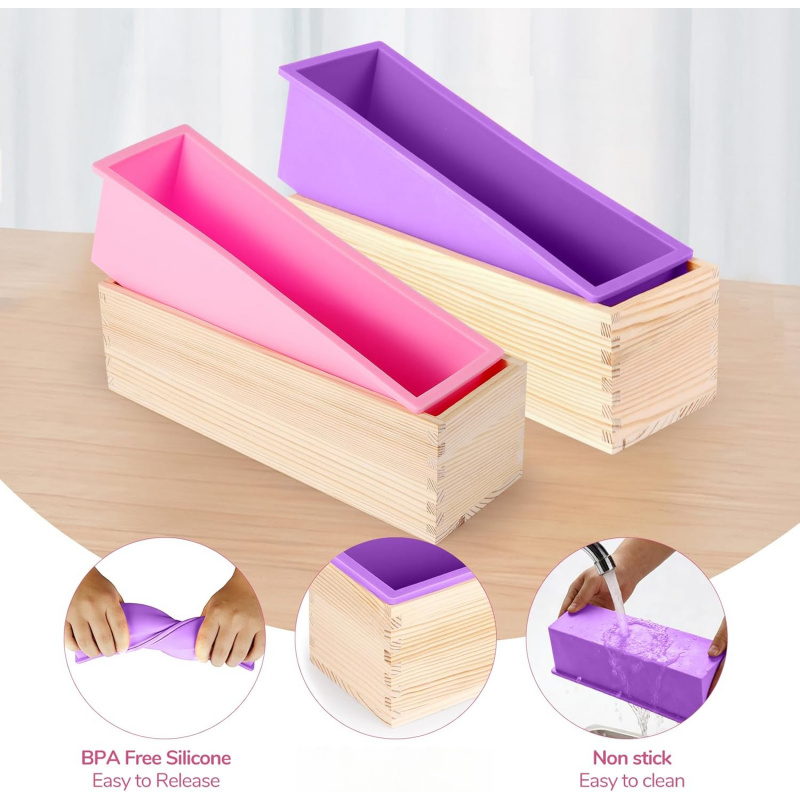 1개의 42온스 비누 몰드(나무 상자 포함), 수제 비 - Soap Making Gel 리뷰 및 가격