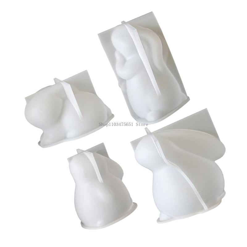 4Pcs 토끼 실리콘 금형 식품 학년 실리콘 내열성 에 - Soap Making Gel 리뷰 및 가격