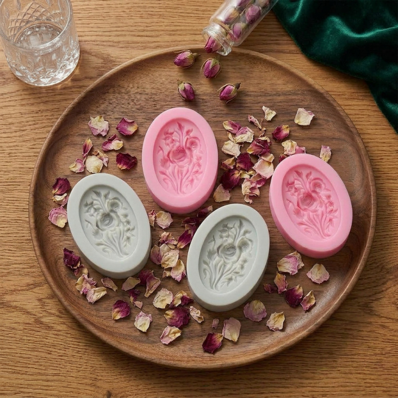 4개의 꽃 모양 실리콘 몰드, 쉽게 탈형이 가능하고 재 - Soap Making Gel 리뷰 및 가격