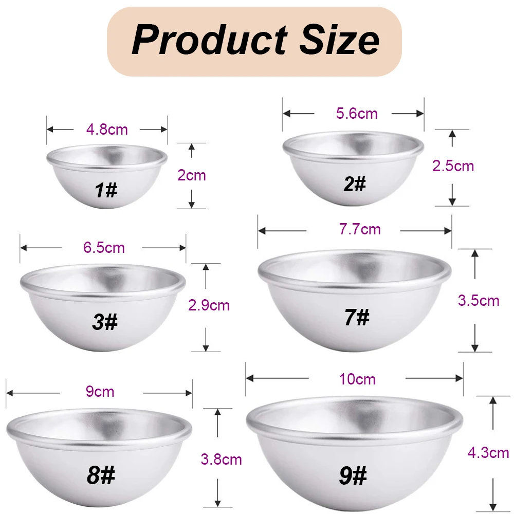 4개/세트 반원형 구 모양의 욕조용 볼 몰드, 알루미늄 - Soap Making Kit For Beginners 리뷰 및 가격