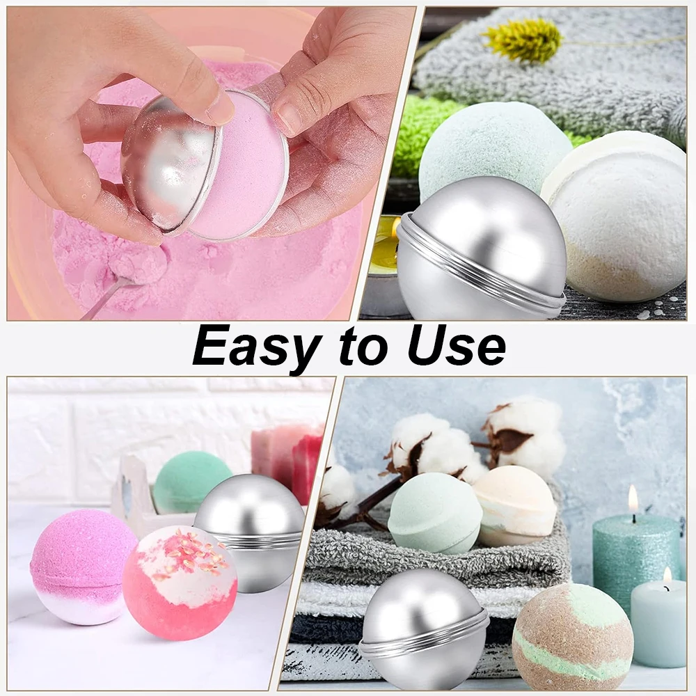 4개/세트 반원형 구 모양의 욕조용 볼 몰드, 알루미늄 - Soap Making Kit For Beginners 리뷰 및 가격